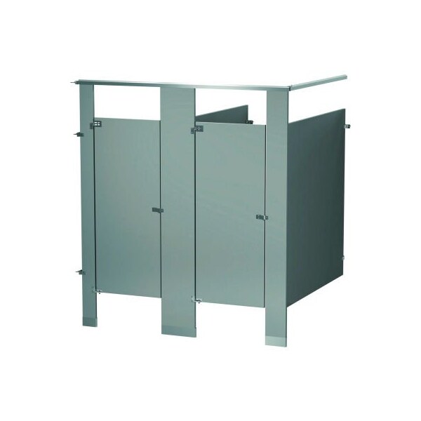 Bradley Bradley Powder Coated Steel 72" Wide Complete 2 In-Corner Compartments, Warm Gray - IC23660-WGR IC23660-WGR - main
